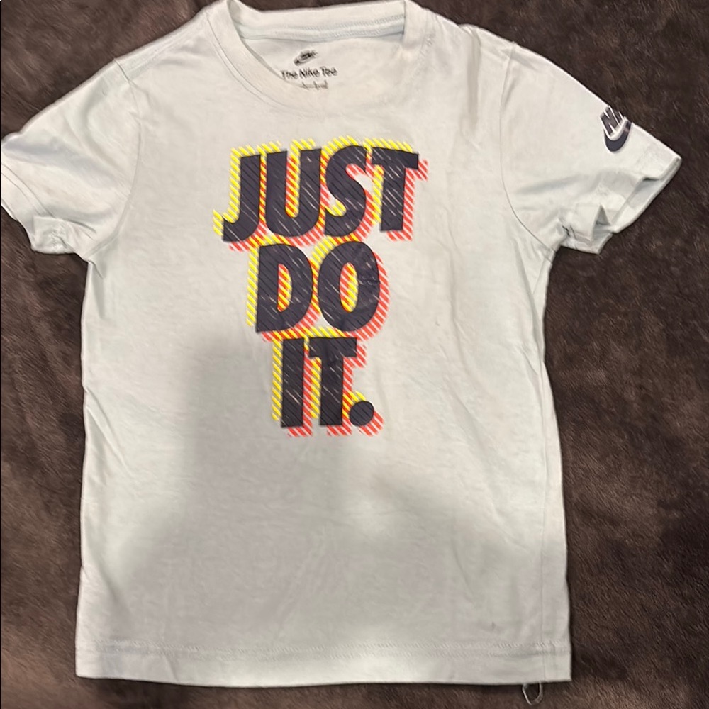 Nike Kids White T-Shirt with Graphic Print